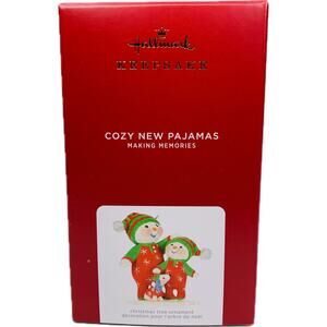 Hallmark COZY‎ PAJAMAS Keepsake Ornament Making Memories Series #14 Snowmen New